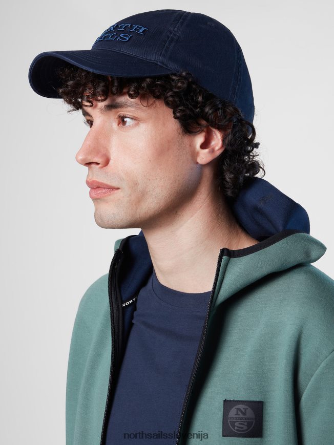 moški North Sails temen denim izprana bombažna baseball kapa dodatki ZBDXNV451