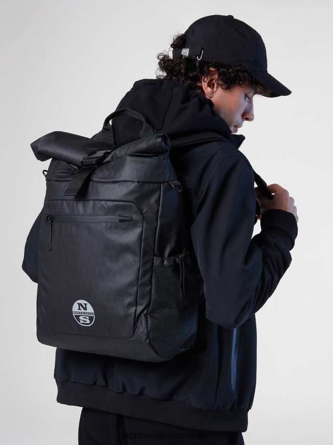 moški North Sails Črna nahrbtnik na rolo dodatki ZBDXNV477