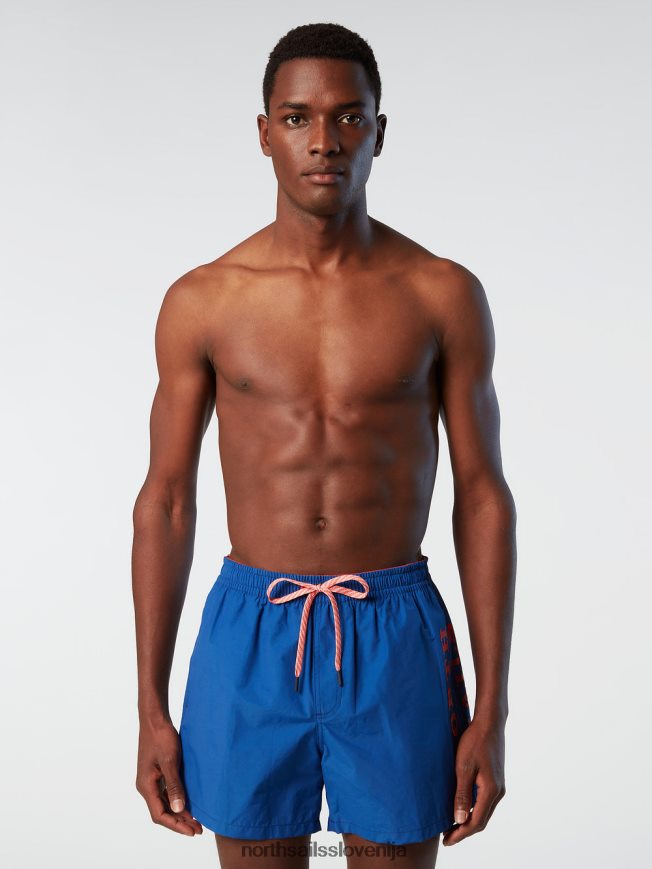 moški North Sails oceansko modra kratke kopalne hlače z teksturiranim potiskom oblačila za plažo ZBDXNV410