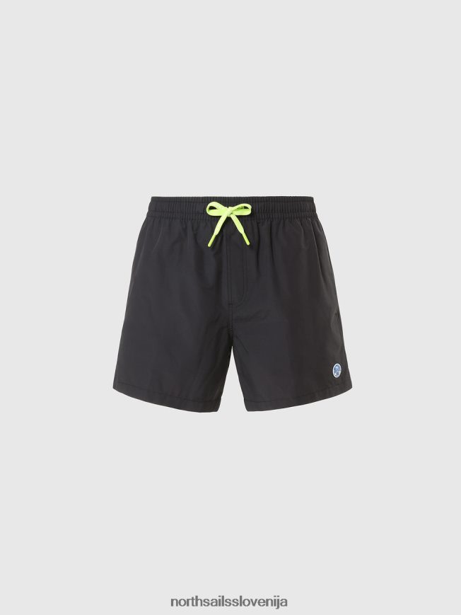 moški North Sails Črna kratke kopalne hlače z našitkom logotipa oblačila za plažo ZBDXNV395