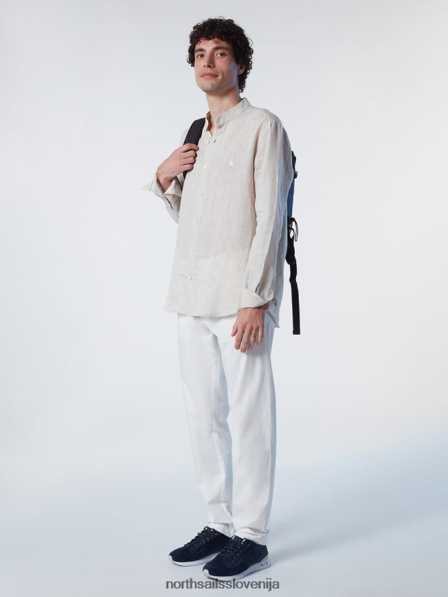 moški North Sails bela chinos iz poplina defender oblačila ZBDXNV310