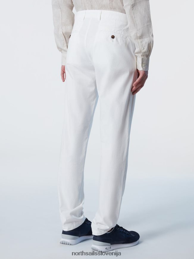 moški North Sails bela chinos iz poplina defender oblačila ZBDXNV310