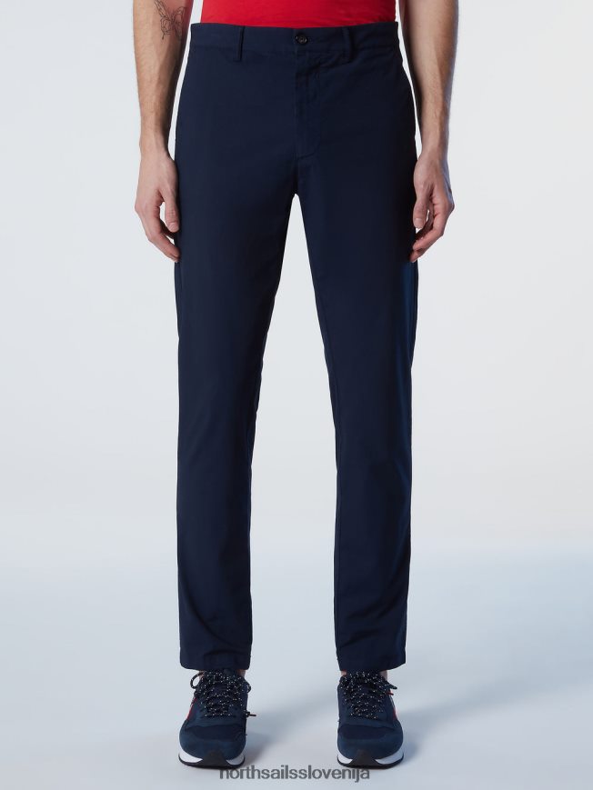 moški North Sails mornarsko modra chinos iz poplina defender oblačila ZBDXNV312