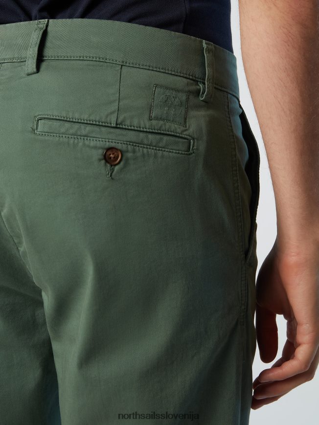 moški North Sails vojaško zelena chinos iz gabardina defender oblačila ZBDXNV325