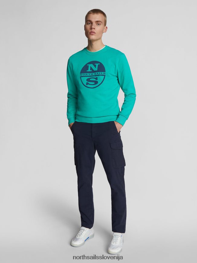 moški North Sails mornarsko modra kargo hlače iz poplina amerika 1851 oblačila ZBDXNV1088