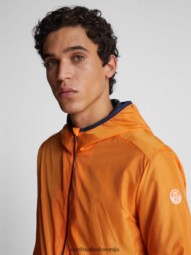 moški North Sails živahno oranžna previjalna jakna oblačila ZBDXNV1096