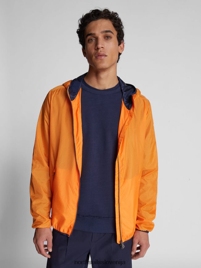 moški North Sails živahno oranžna previjalna jakna oblačila ZBDXNV1096