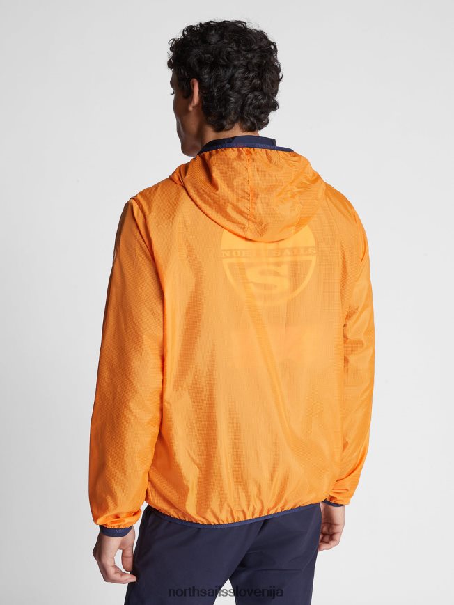 moški North Sails živahno oranžna previjalna jakna oblačila ZBDXNV1096