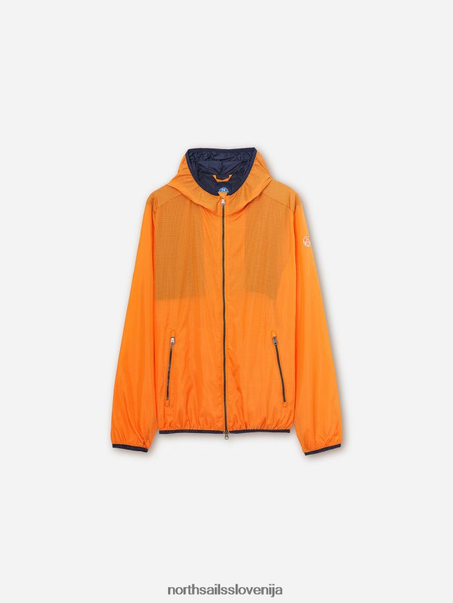 moški North Sails živahno oranžna previjalna jakna oblačila ZBDXNV1096