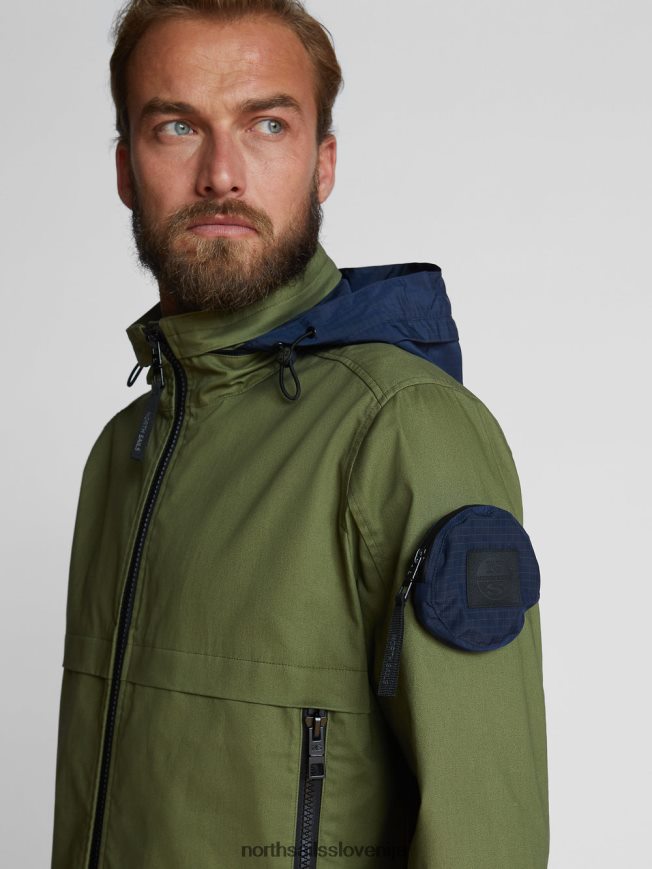 moški North Sails olivno zelena raiatea jakna oblačila ZBDXNV1223