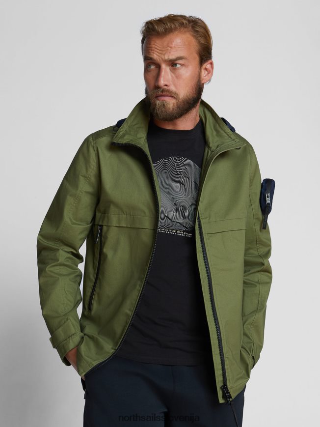 moški North Sails olivno zelena raiatea jakna oblačila ZBDXNV1223