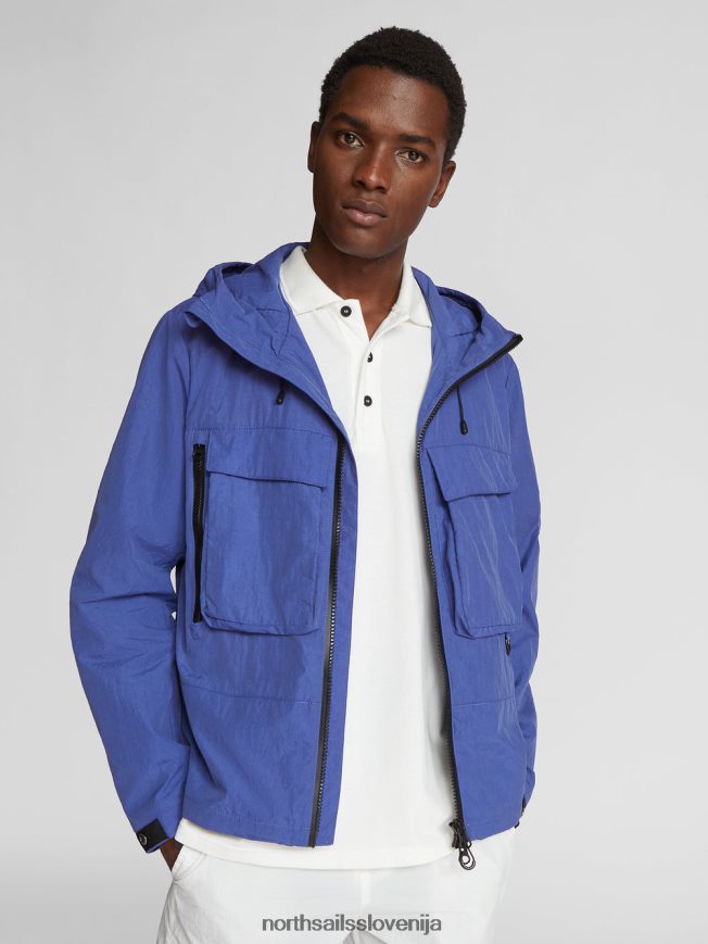 moški North Sails valovita modra jakna s kapuco oblačila ZBDXNV1190