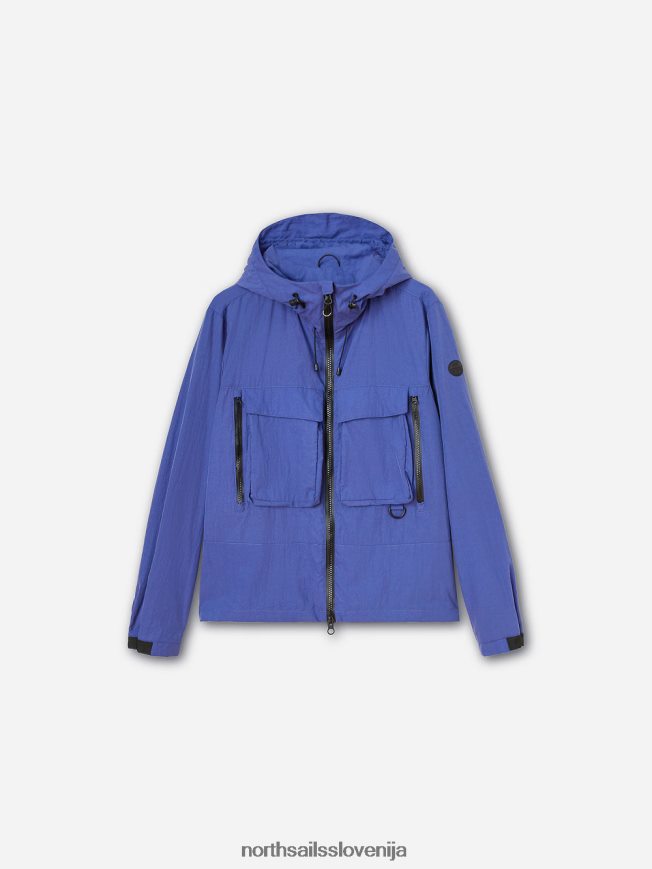 moški North Sails valovita modra jakna s kapuco oblačila ZBDXNV1190