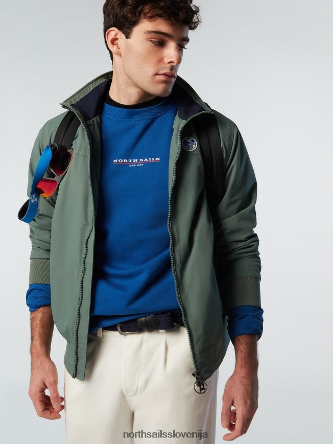 moški North Sails vojaško zelena mornarska jakna original oblačila ZBDXNV33