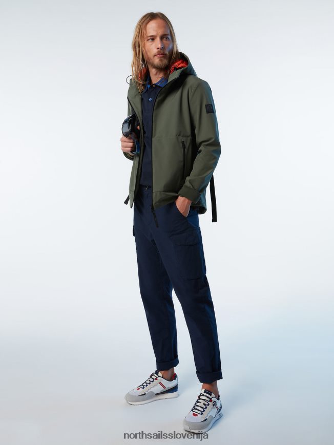 moški North Sails vojaško zelena tech softshell jakna oblačila ZBDXNV51