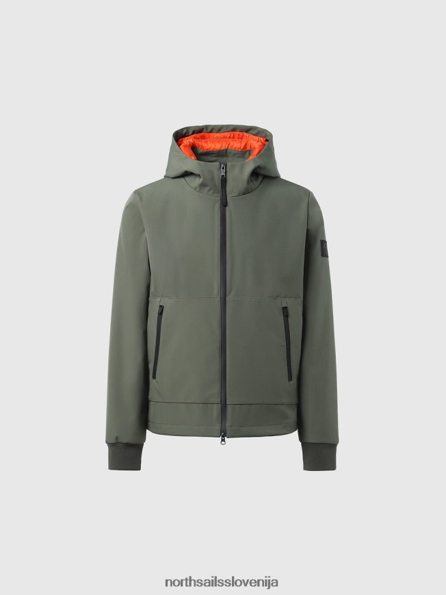 moški North Sails vojaško zelena tech softshell jakna oblačila ZBDXNV51