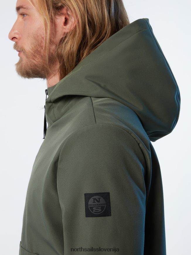moški North Sails vojaško zelena tech softshell jakna oblačila ZBDXNV51