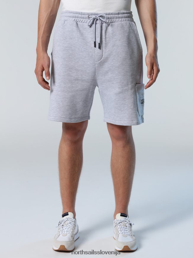 moški North Sails sivi melanž kratke trenirke oblačila ZBDXNV347