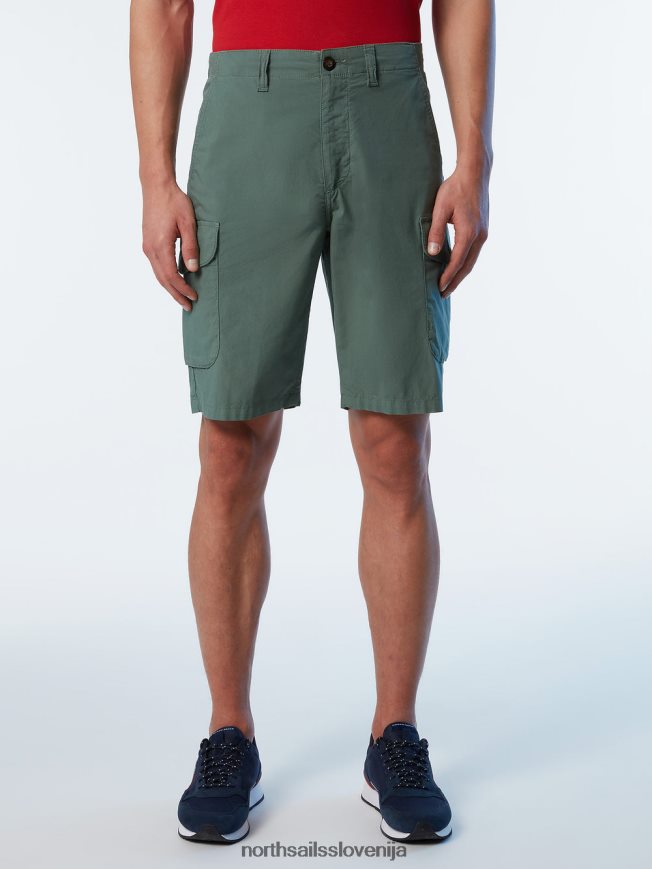 moški North Sails vojaško zelena kratke hlače iz eko-poplina oblačila ZBDXNV335