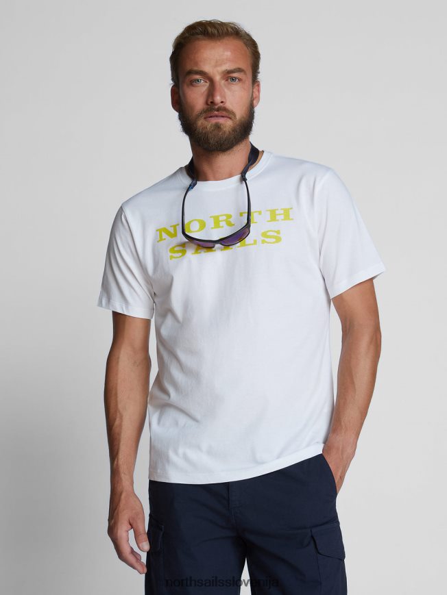 moški North Sails bela majica z napisi oblačila ZBDXNV1255