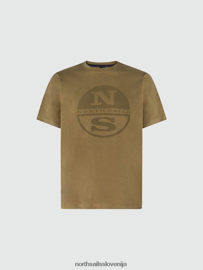 moški North Sails bršljan zelena majica z maksi logotipom oblačila ZBDXNV925