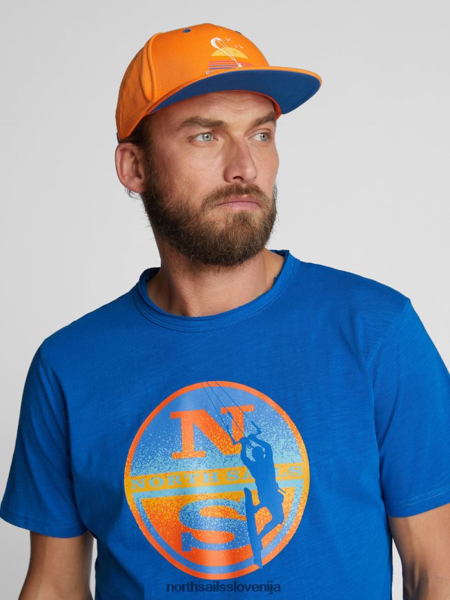 moški North Sails dihalka modra potiskana majica s kratkimi rokavi oblačila ZBDXNV1125