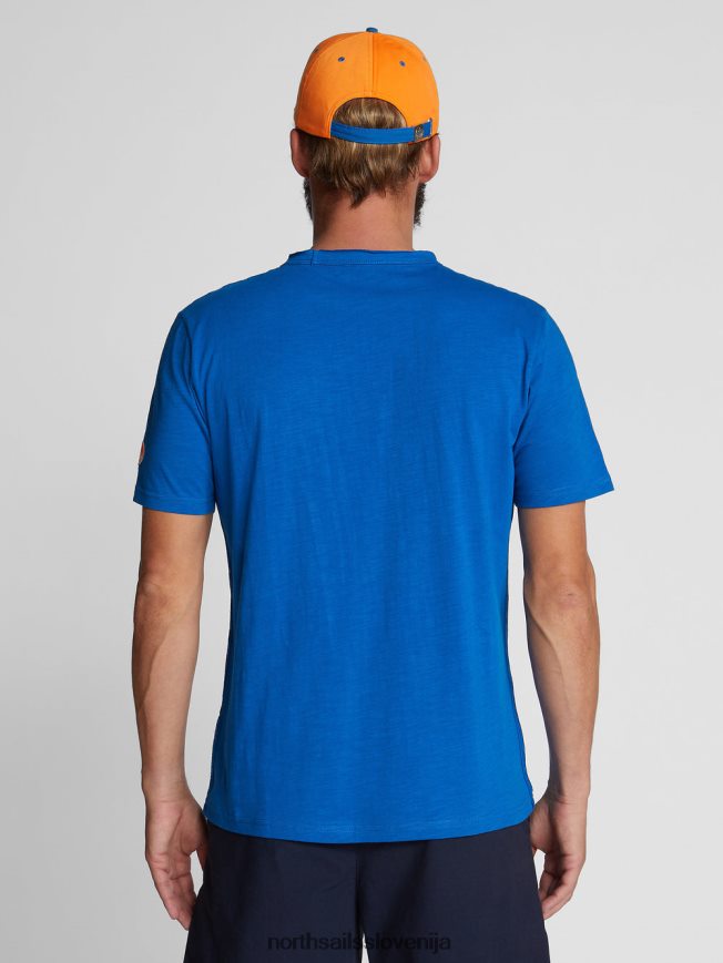 moški North Sails dihalka modra potiskana majica s kratkimi rokavi oblačila ZBDXNV1125