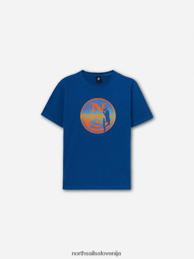 moški North Sails dihalka modra potiskana majica s kratkimi rokavi oblačila ZBDXNV1125