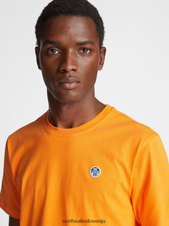 moški North Sails živahno oranžna majica s kratkimi rokavi oblačila ZBDXNV1273