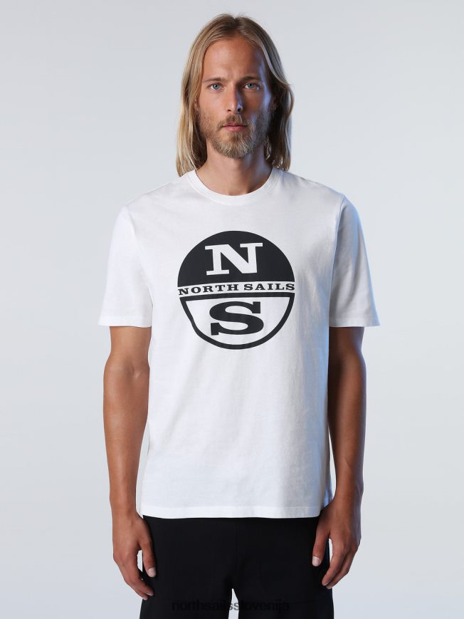 moški North Sails marshmallow majica z maksi logotipom oblačila ZBDXNV922