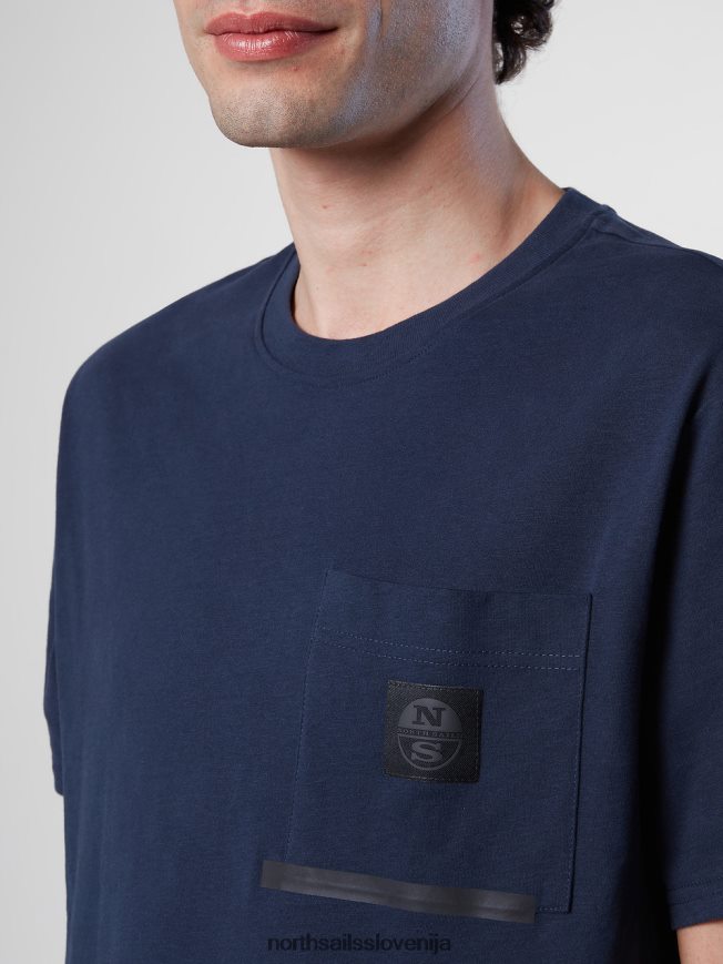 moški North Sails mornarsko modra majica s prsnim žepom oblačila ZBDXNV191