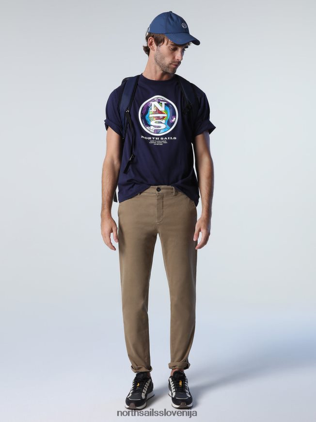 moški North Sails mornarsko modra majica z grafičnim potiskom oblačila ZBDXNV994