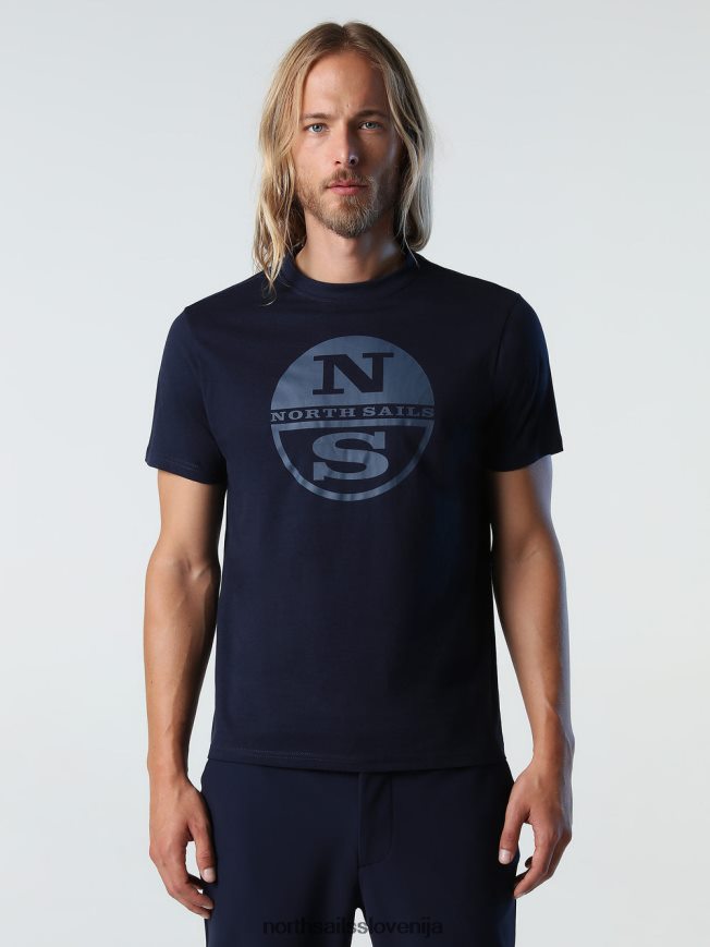 moški North Sails mornarsko modra majica z maksi logotipom oblačila ZBDXNV927