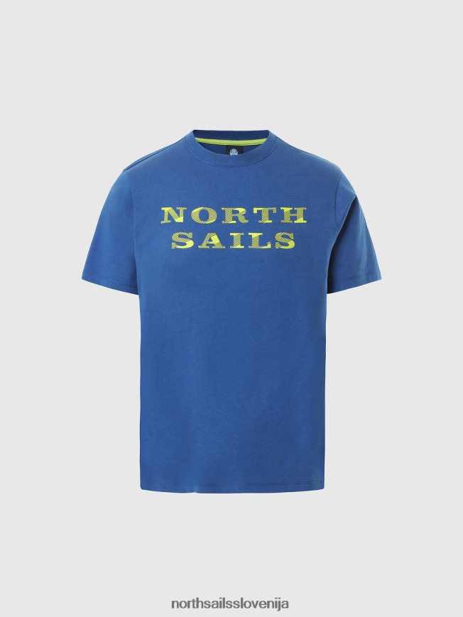 moški North Sails oceansko modra majica s potiskom na prsih oblačila ZBDXNV140