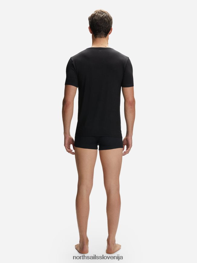 moški North Sails Črna bambusova majica z okroglim izrezom oblačila ZBDXNV484