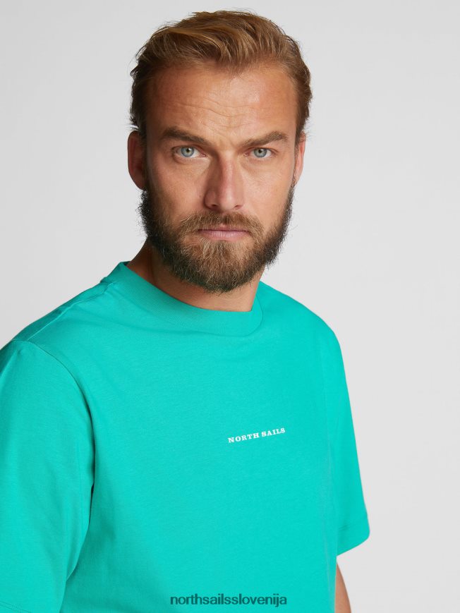 moški North Sails smaragdno prevelika majica s kratkimi rokavi oblačila ZBDXNV1251