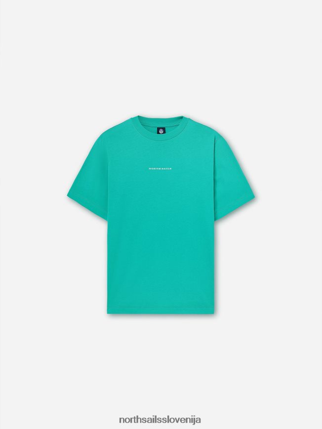 moški North Sails smaragdno prevelika majica s kratkimi rokavi oblačila ZBDXNV1251