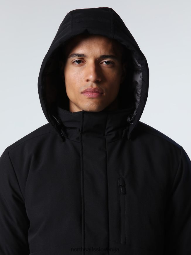 moški North Sails Črna varberg parka oblačila ZBDXNV760