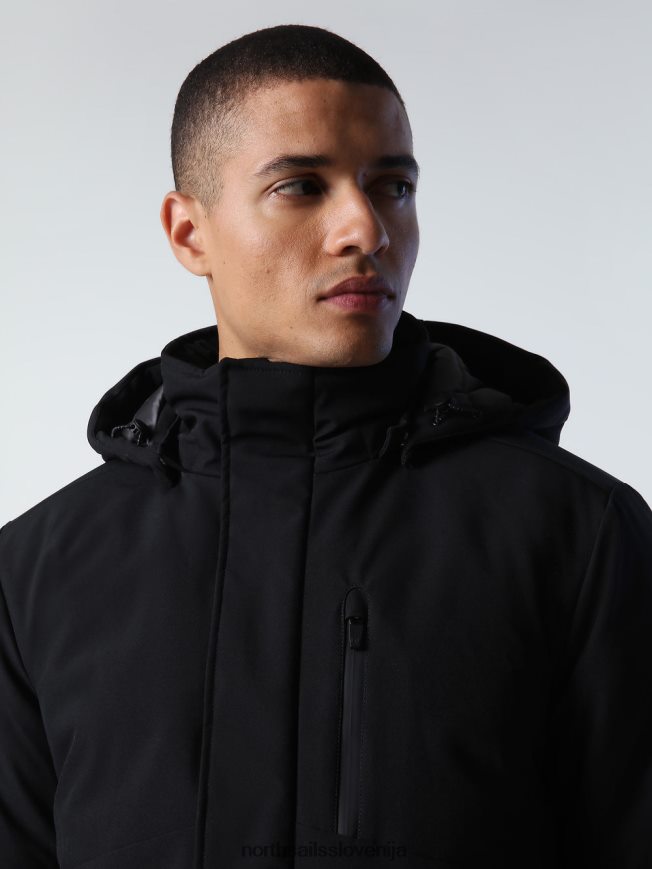 moški North Sails Črna varberg parka oblačila ZBDXNV760