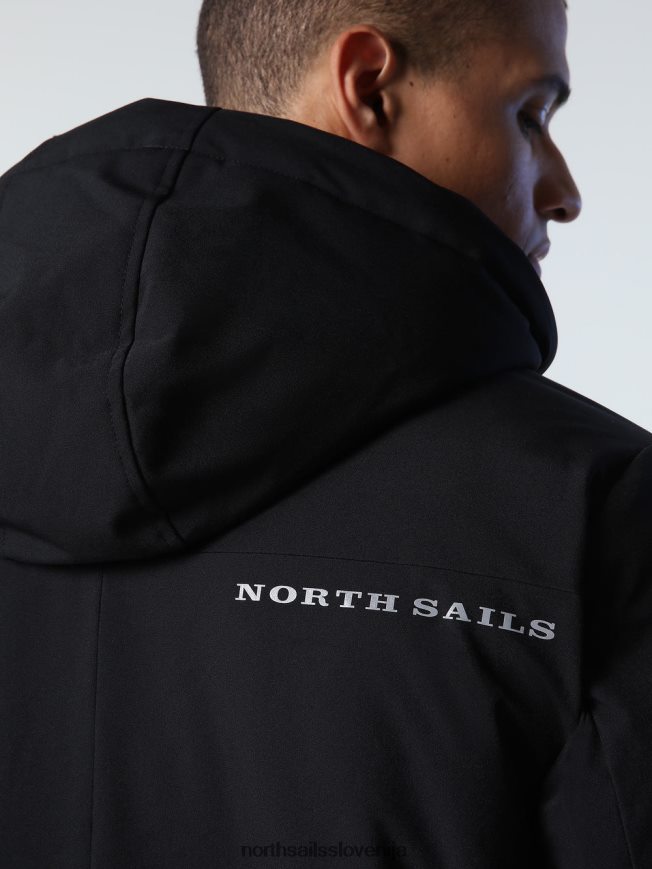 moški North Sails Črna varberg parka oblačila ZBDXNV760