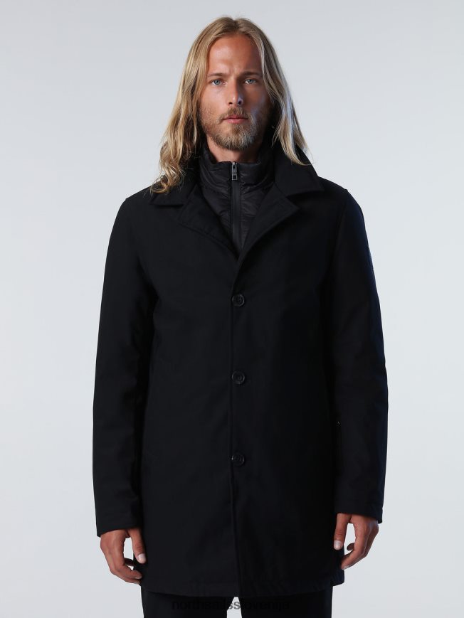 moški North Sails Črna tehnološki jarek oblačila ZBDXNV1035