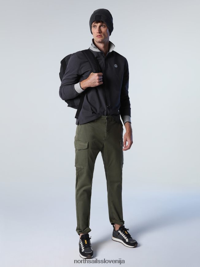 moški North Sails asfalt polo majica z dolgimi rokavi oblačila ZBDXNV1008