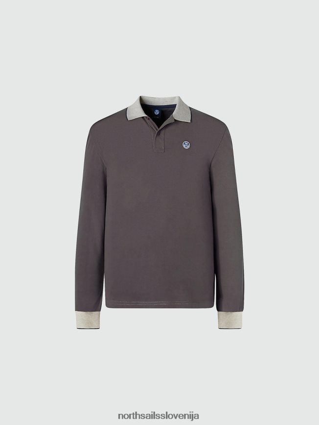 moški North Sails asfalt polo majica z dolgimi rokavi oblačila ZBDXNV1008