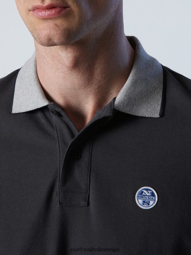 moški North Sails asfalt polo majica z dolgimi rokavi oblačila ZBDXNV1008