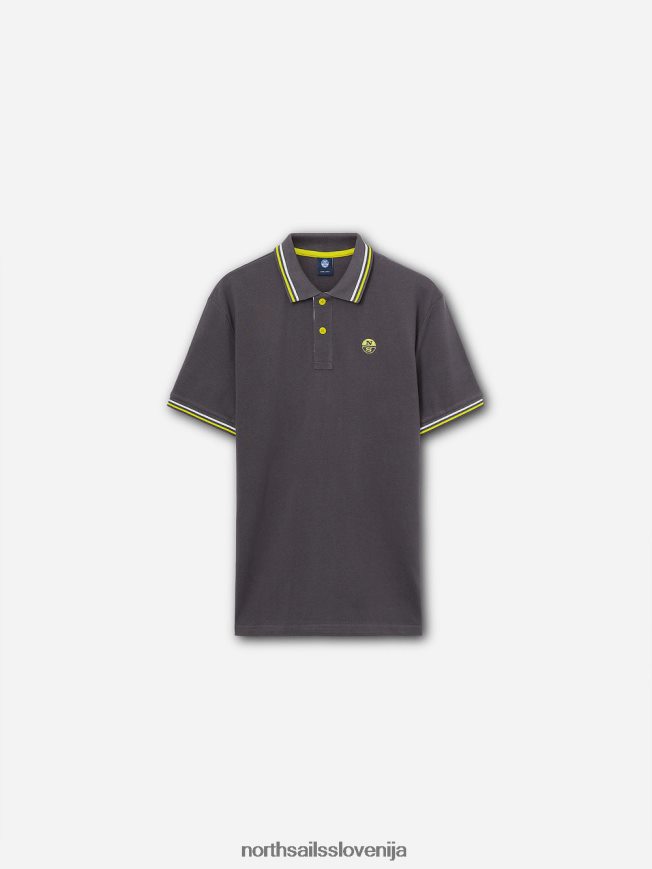 moški North Sails asfalt polo s kontrastnimi obrobami oblačila ZBDXNV1214