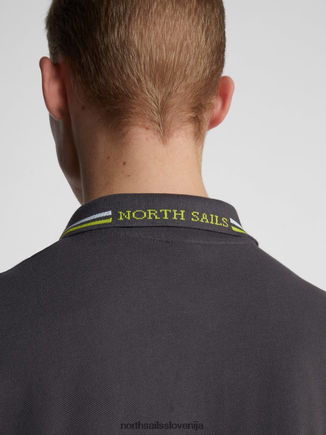 moški North Sails asfalt polo s kontrastnimi obrobami oblačila ZBDXNV1214