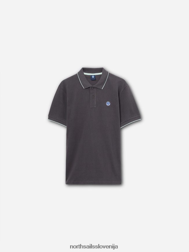 moški North Sails asfalt potiskana polo majica oblačila ZBDXNV1060