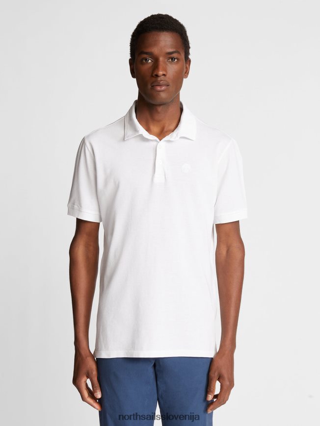 moški North Sails bela lahka pique polo majica oblačila ZBDXNV1105