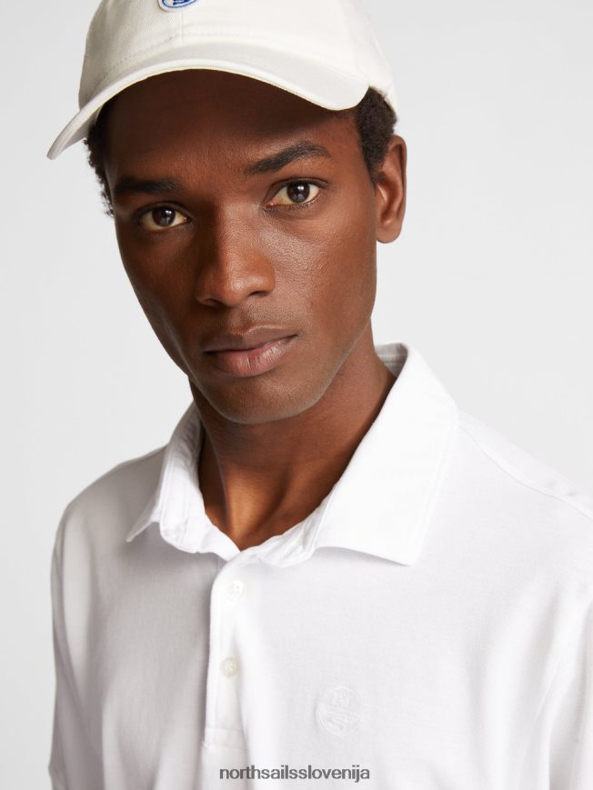 moški North Sails bela lahka pique polo majica oblačila ZBDXNV1105