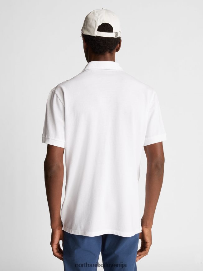 moški North Sails bela lahka pique polo majica oblačila ZBDXNV1105